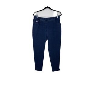 Quacker Factory  Dream Jeannes Waistband Jeggings Dark Size Large Short